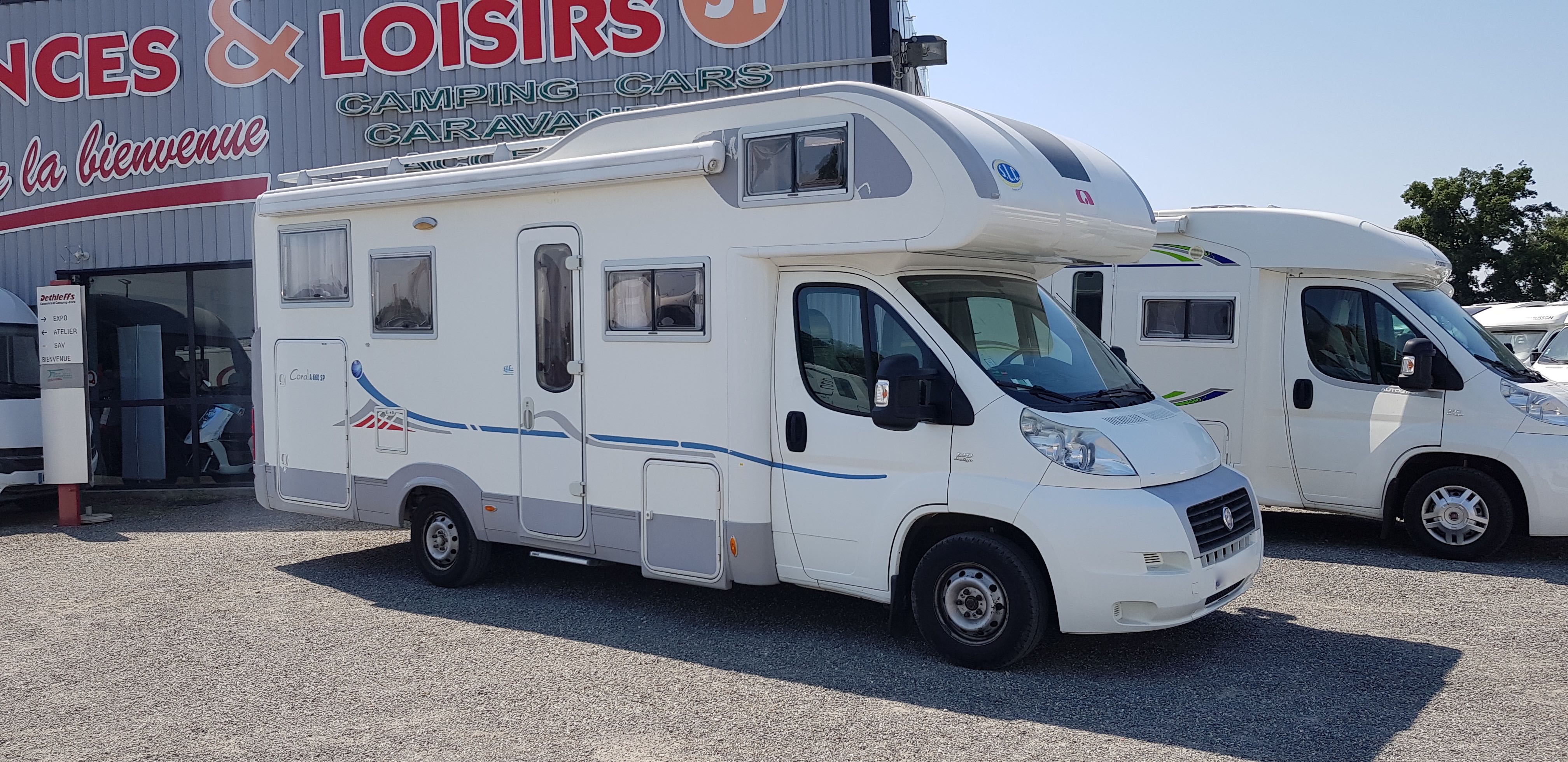 Adria Coral Sp Occasion Porteur Fiat L Cv Camping Car